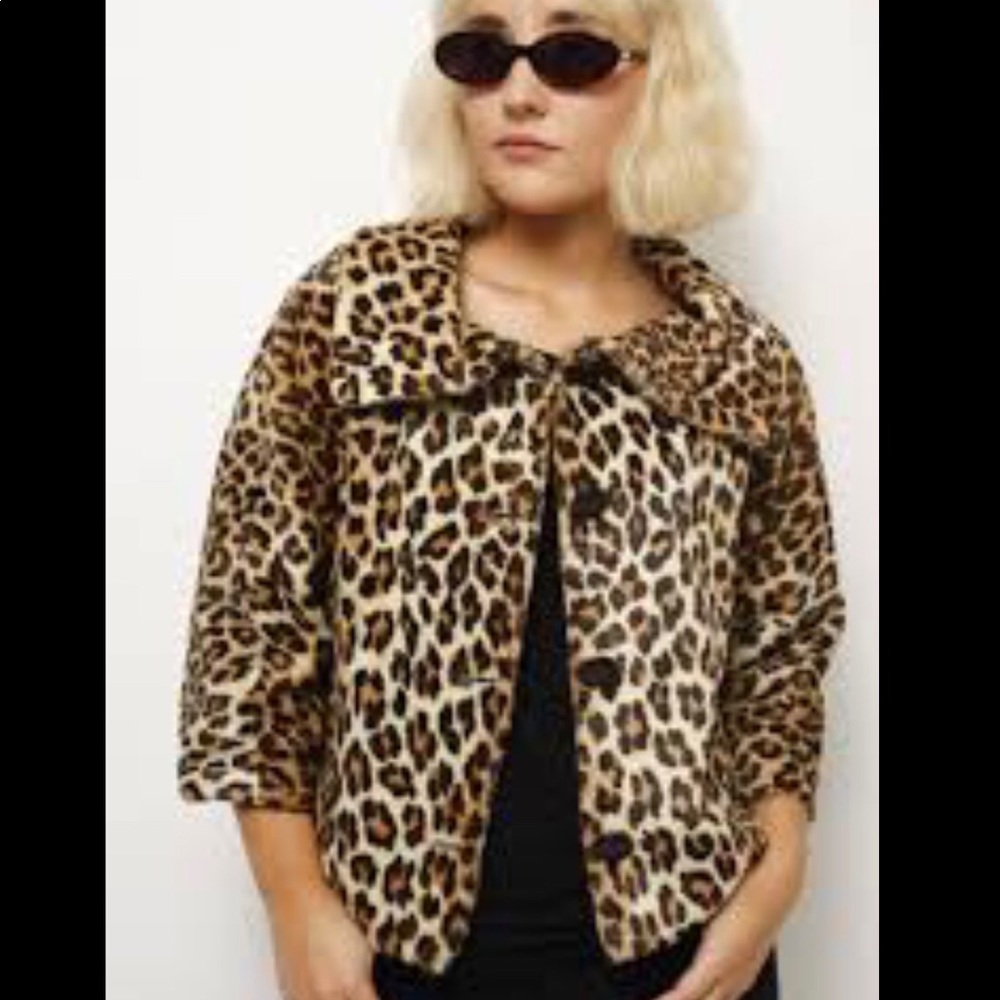 Ivy Jane Vintage Leopard faux fur crop Jacket